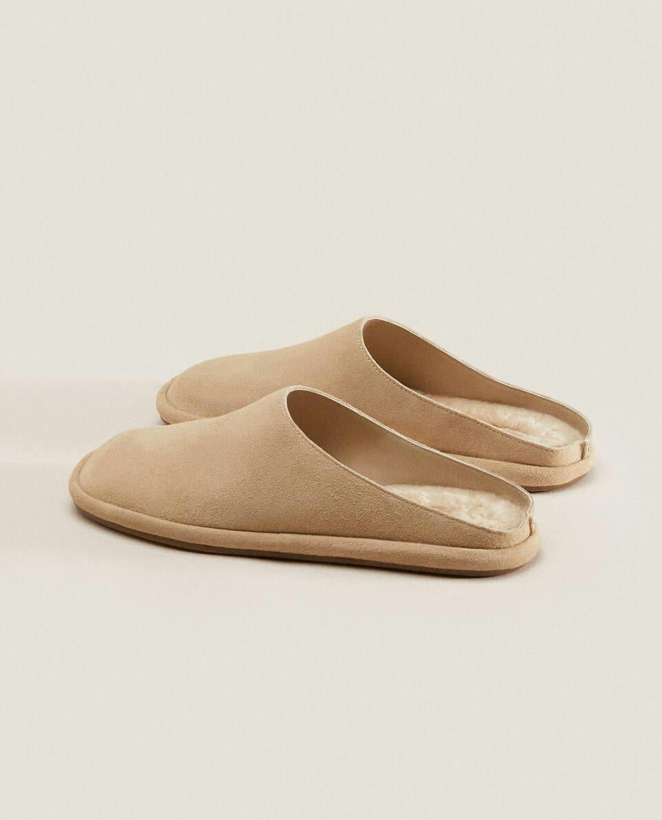 LEATHER MULE SLIPPERS